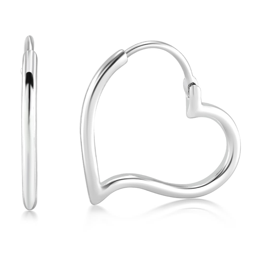 Heart hoop Earrings Image 1