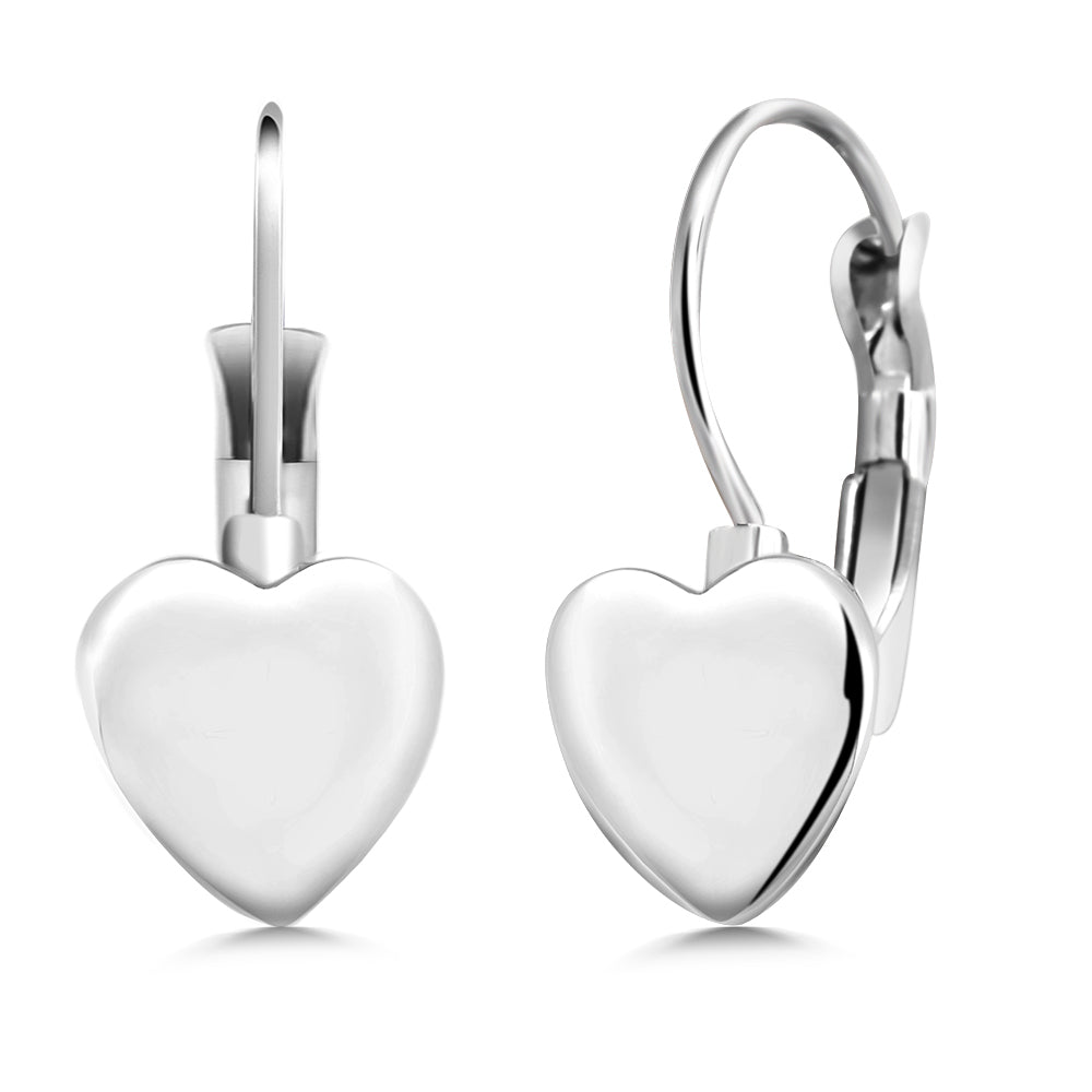Drop Heart Earrings Image 1