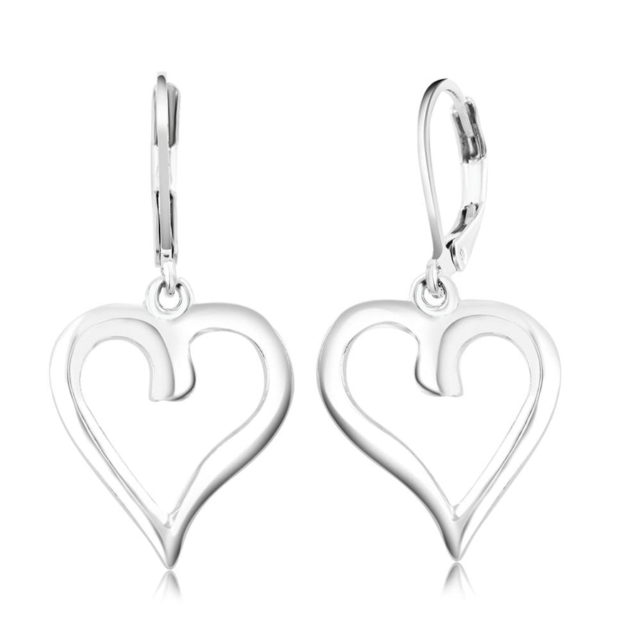 Heart Drop Earrings Image 1