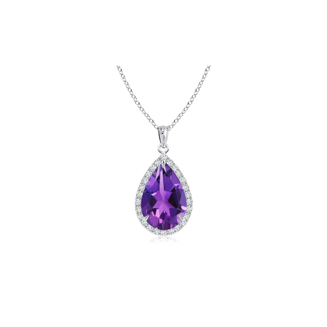 4.00 CTTW Genuine Amethyst Gemstone Necklace Image 1