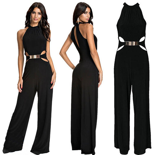 Slim Sexy Ladies Summer Sleeveless Round Neck Jumpsuit Image 1