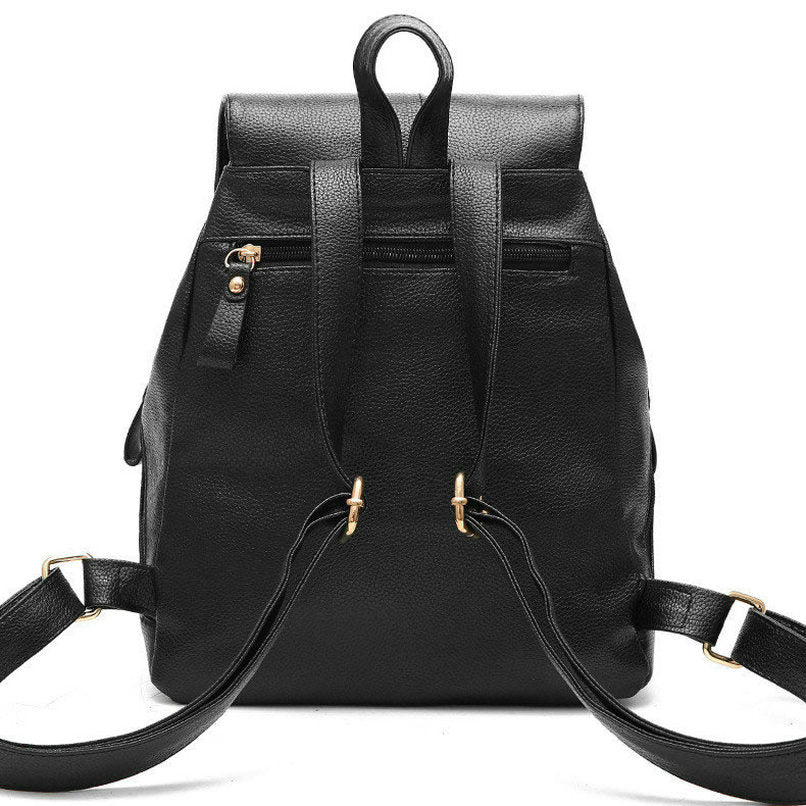 Fashion Women Backpack PU Leather School Bags Image 4