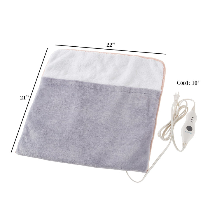 Electric Heated Foot Warmer Pad Bluestone 3 Settings Long Cord Washable 22x21in Image 1