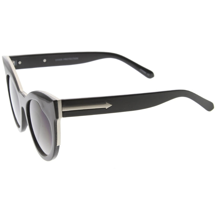 Chic Womens Oversized Flat Lens Bold Chunky Cat Eye Sunglasses 64mm Image 4