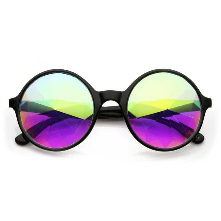 Emerald Light Effects Geometric Prism Kaleidescope Glasses Image 1