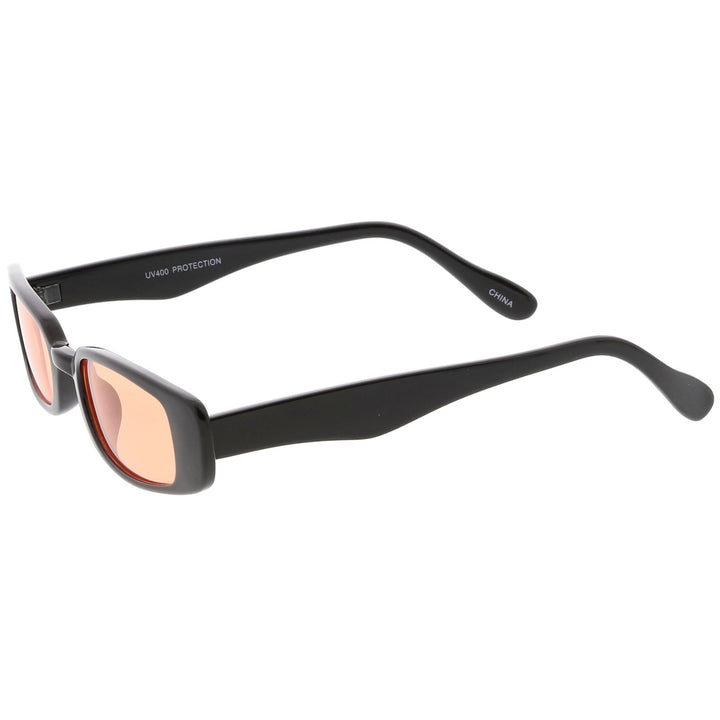 Extreme Thin Small Lens Rectangle Sunglasses Color Tinted 49mm Image 3