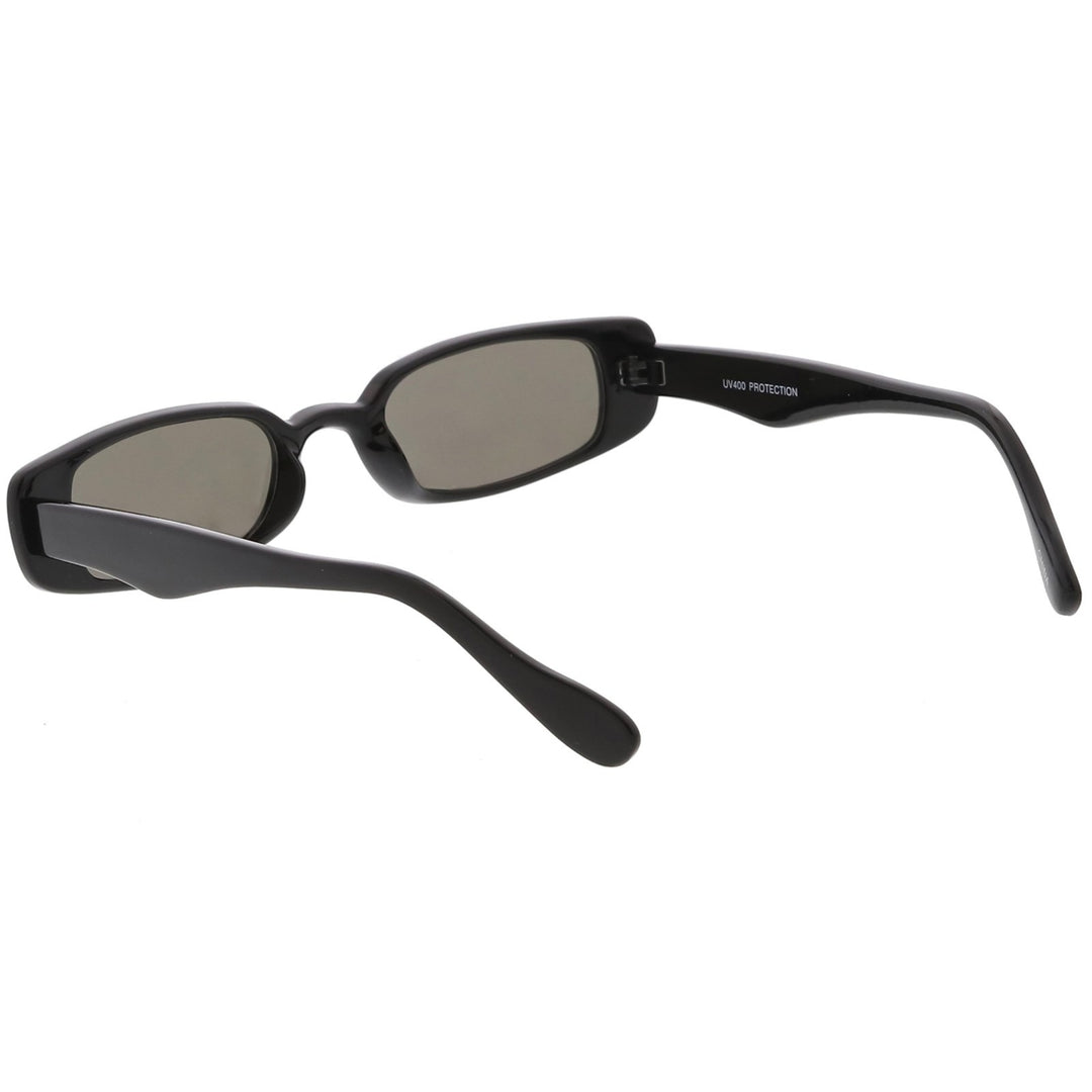 Extreme Thin Small Rectangle Sunglasses Mirrored Lens 49mm Image 4
