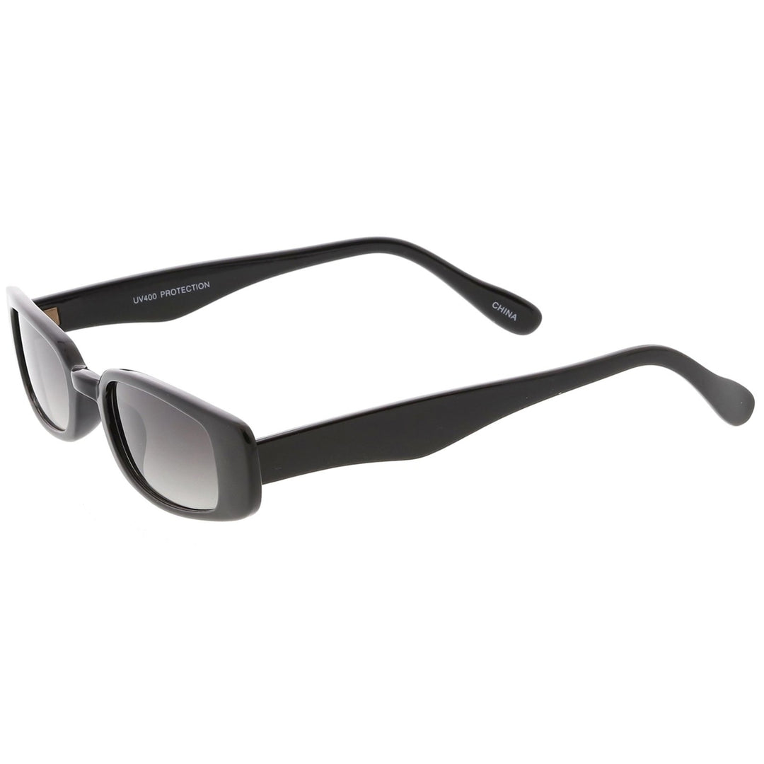 Extreme Thin Small Rectangle Sunglasses Neutral Colored Lens 49mm Image 3
