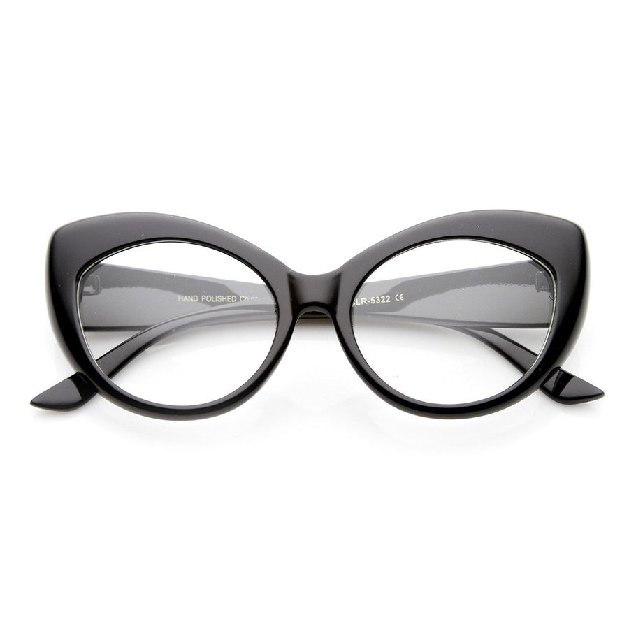Mod Pointed Cat Eye Clear Fashion Frame Glasses Image 1