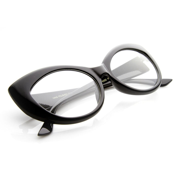 Mod Pointed Cat Eye Clear Fashion Frame Glasses Image 4