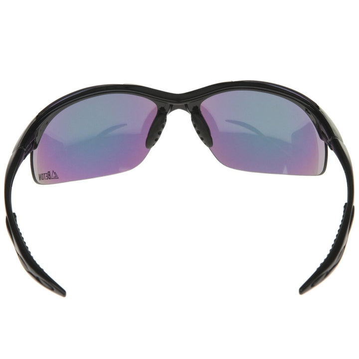 Olympus - Two-Toned Half-Frame Iridescent Lens TR-90 Sports Wrap Sunglasses 68mm Image 3