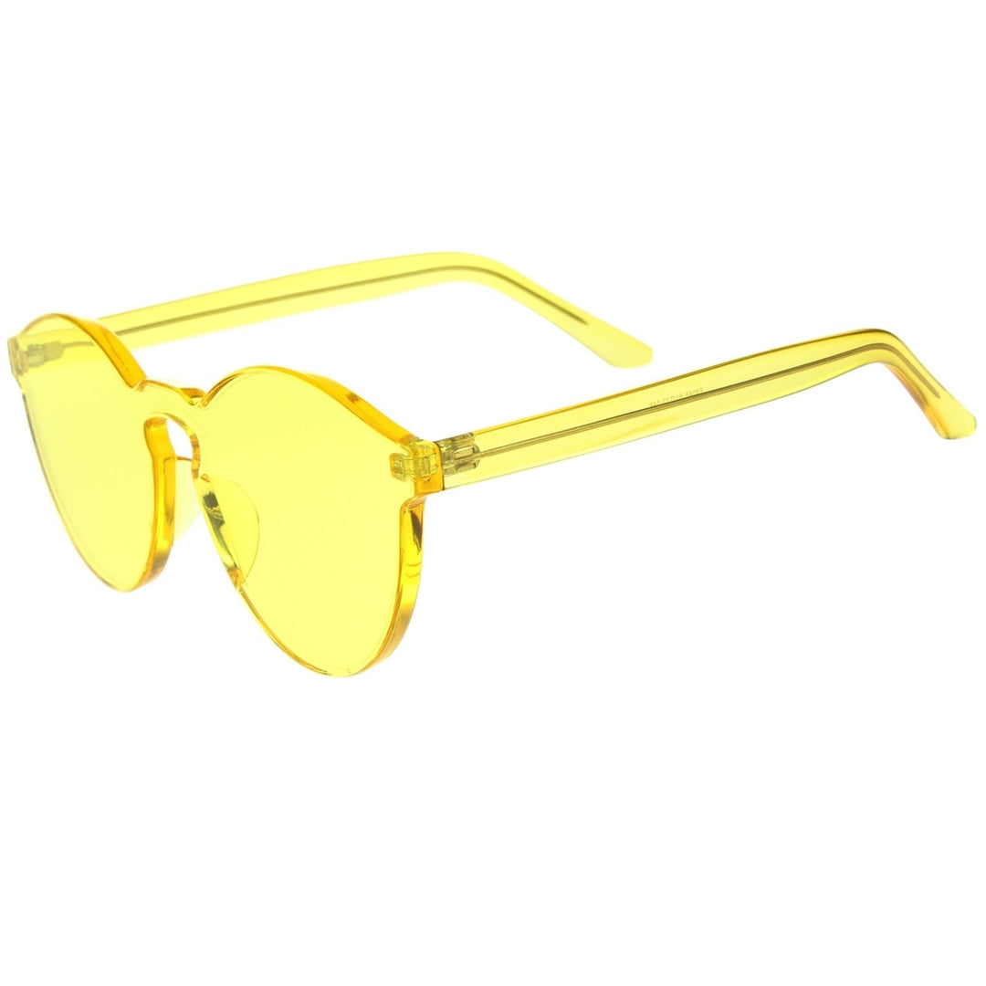 One Piece PC Lens Rimless Ultra-Bold Colorful Mono Block Sunglasses 60mm Image 3