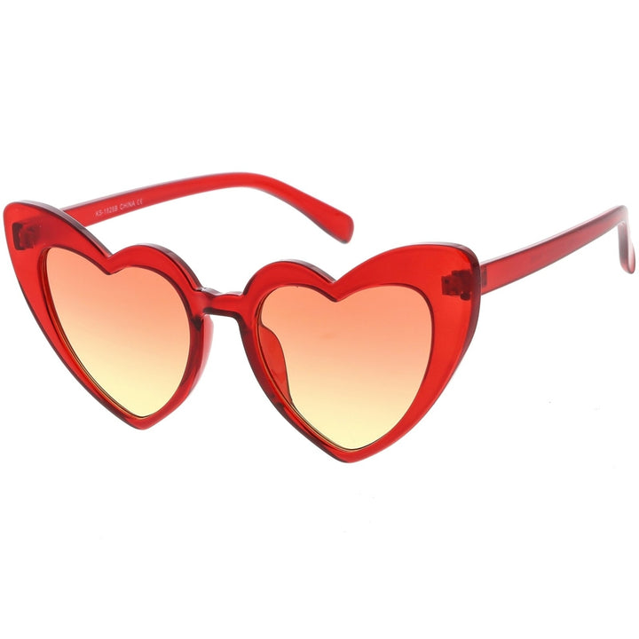 Oversize Extreme Heart Sunglasses Color Gradient Lens 51mm Image 2