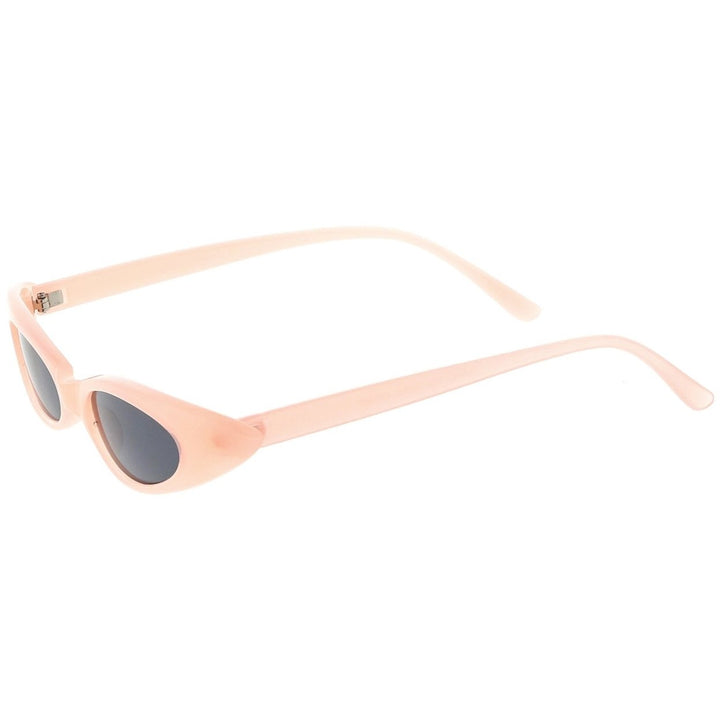 Pastel Thin Extreme Oval Sunglasses Neutral Colored Oval Lens 47mm Image 3