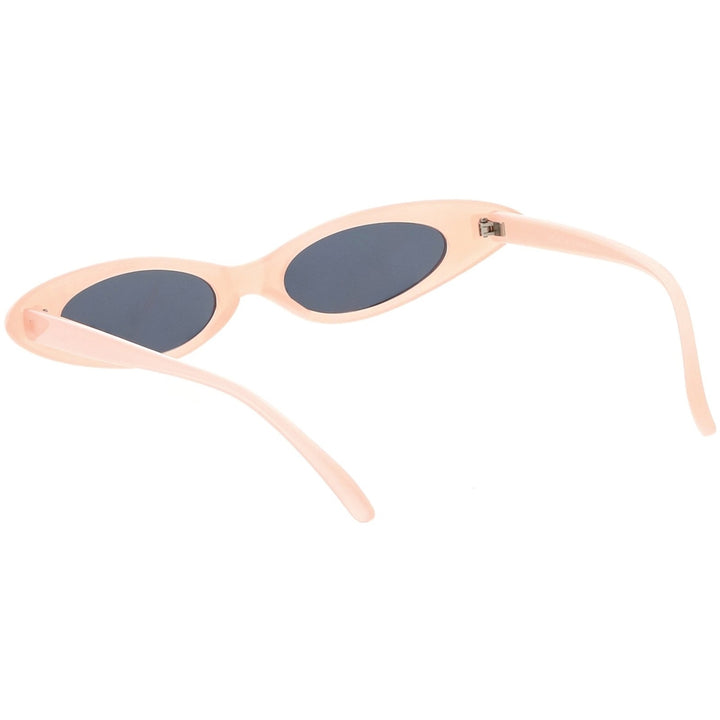 Pastel Thin Extreme Oval Sunglasses Neutral Colored Oval Lens 47mm Image 4