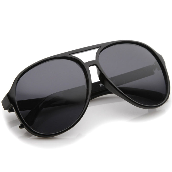 Retro Large Protective Polarized Lens Aviator Sunglasses 60mm Image 4