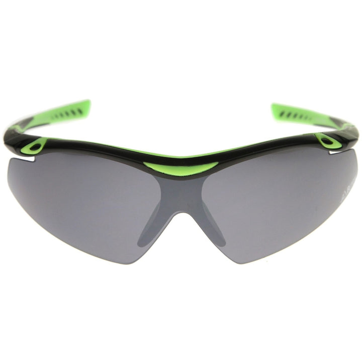 Thor TR-90 Half-Frame Mirrored Shield Lens Sport Sunglasses 80mm Active Wear Image 3