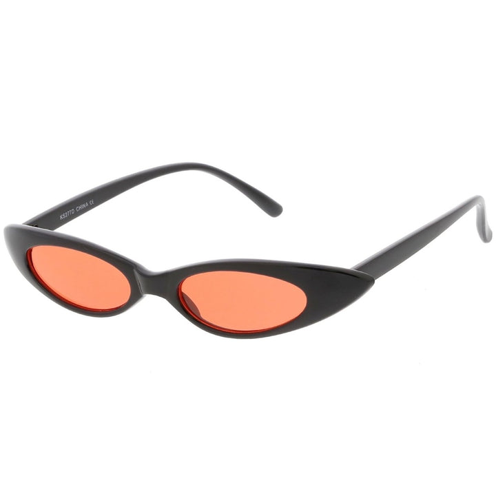 Ultra Thin Extreme Oval Sunglasses Color Tinted Lens 47mm Image 2