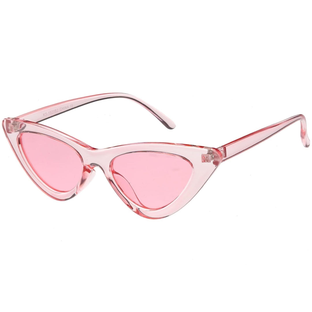 Womens Exaggerated Translucent Cat Eye Sunglasses Color Tinted Lens 48mm Image 2