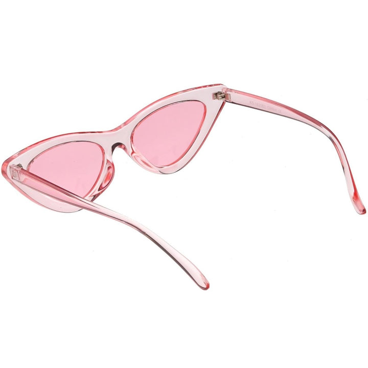 Womens Exaggerated Translucent Cat Eye Sunglasses Color Tinted Lens 48mm Image 4