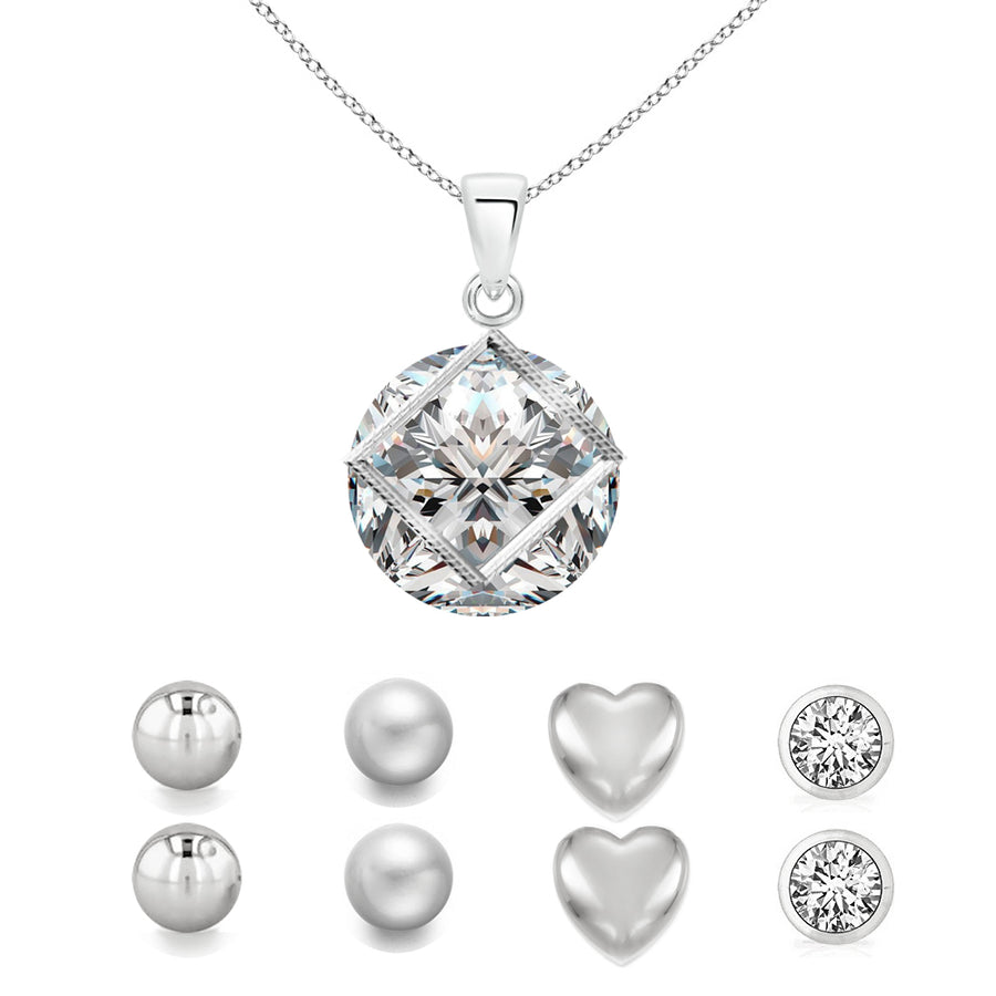 Set of 5 Swarovski Crystal Necklace and Earring Set Image 1