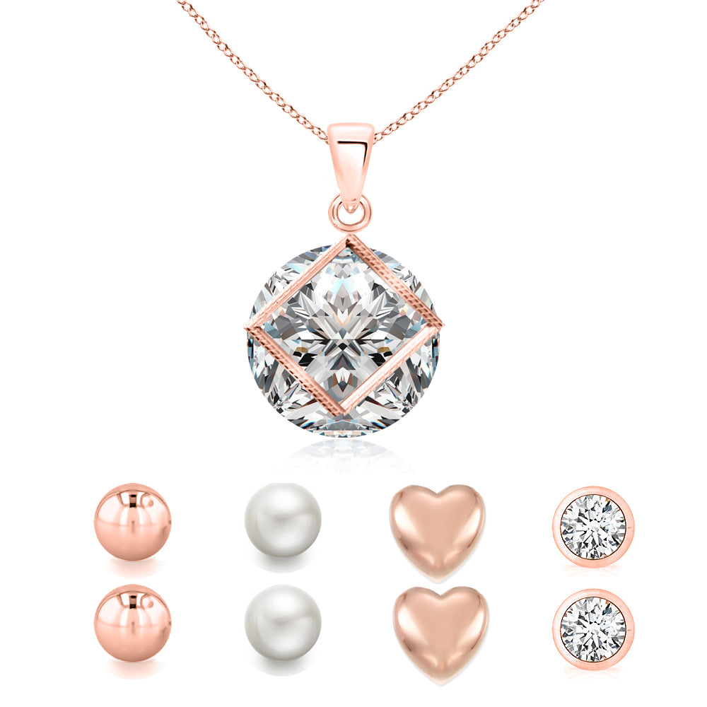 Set of 5 Swarovski Crystal Necklace and Earring Set Image 3