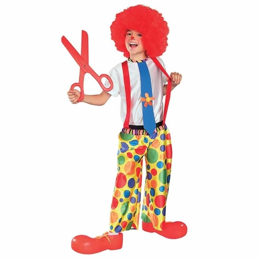 Rubies Chuckle King Clown Costume Polka Dot Jumpsuit Size S 4-6 for Kids Image 1