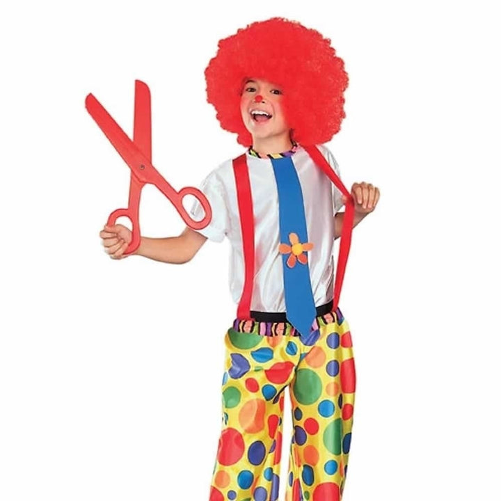 Rubies Chuckle King Clown Costume Polka Dot Jumpsuit Size S 4-6 for Kids Image 2