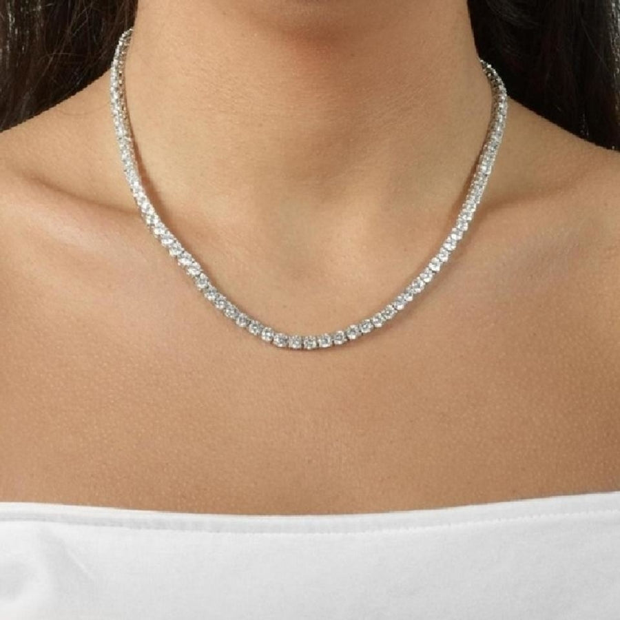 42.00 Carat Cubic Zirconia Tennis Necklace and Gift Pouch Image 1