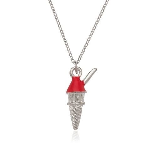 Silver Filled High Polish Finsh  ICE CREAM Charm And Chain Image 1