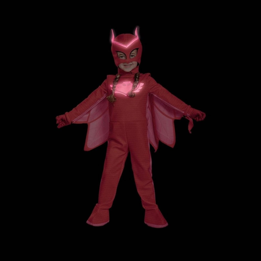 Disguise PJ Masks Owlette Glow-in-Dark Deluxe Costume Size S 2T Toddler Dress Image 3