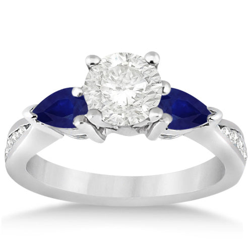 Lab-Created Sapphire and Cubic Zirconia Halo Ring CZ Ring Image 1