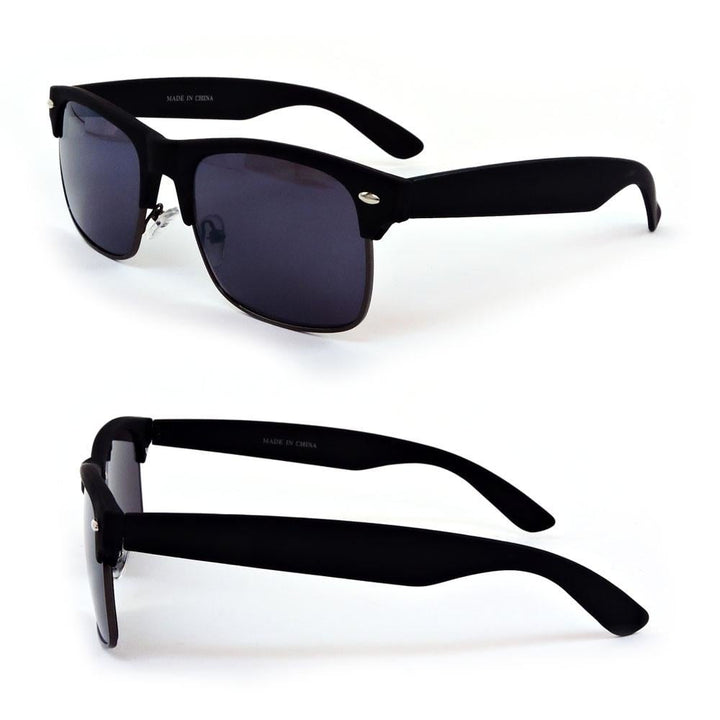 Retro Style Large Rectangle Frame Man or Womens Sunglasses Image 1