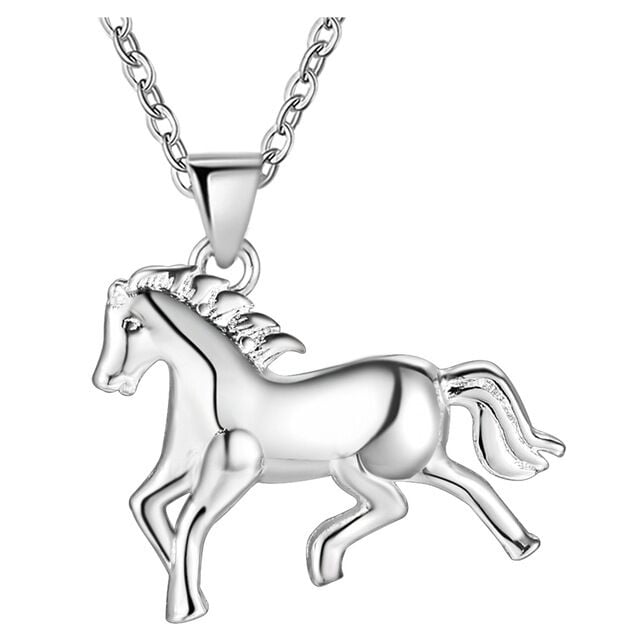 Racing Horse Pendant Necklace Horse Pendant Necklace Image 1