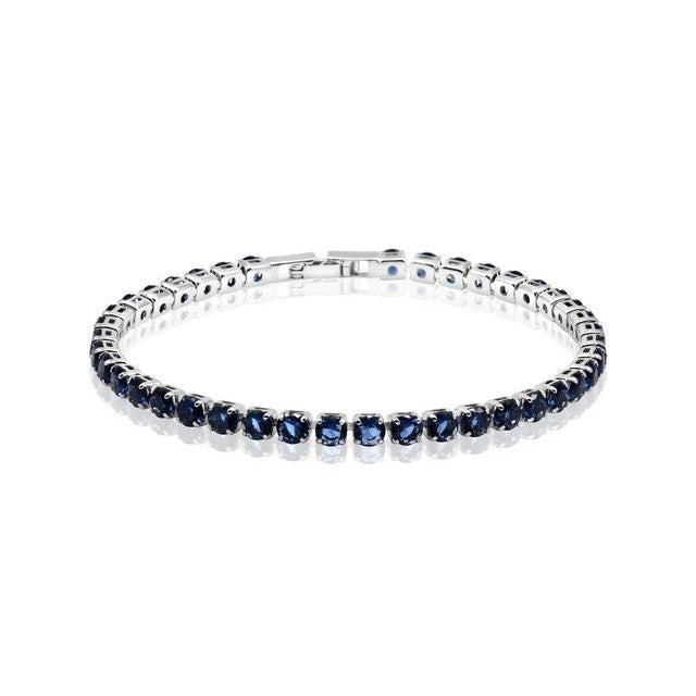 Amazing Luxurious Classic Blue Sapphire Tennis Bracelet Image 1