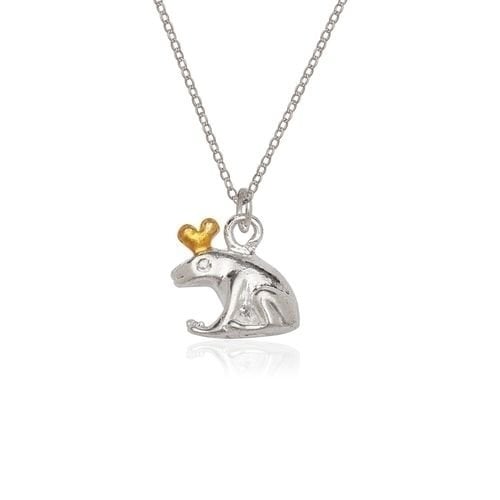 Sterling Silver FROG Charm And Chain Image 1