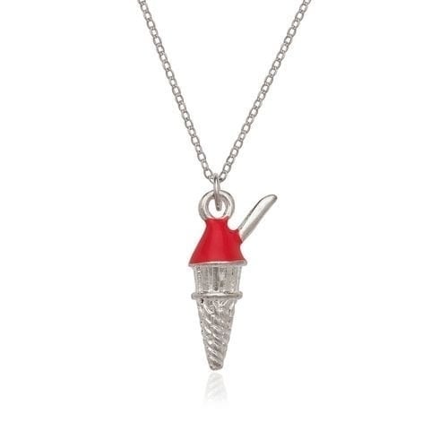 Sterling Silver ICE CREAM Charm And Chain Image 1