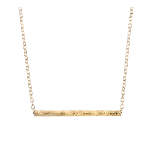 Gold Filled High Polish Finsh  Balance Beam Choker Statement Necklace Image 1