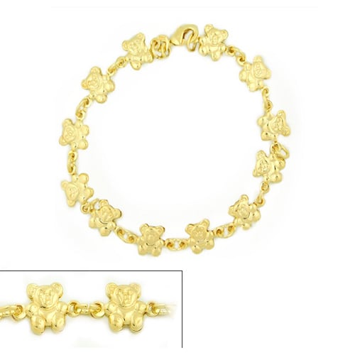 14k Gold Filled Teddy Bracelet 7.5 " Image 4