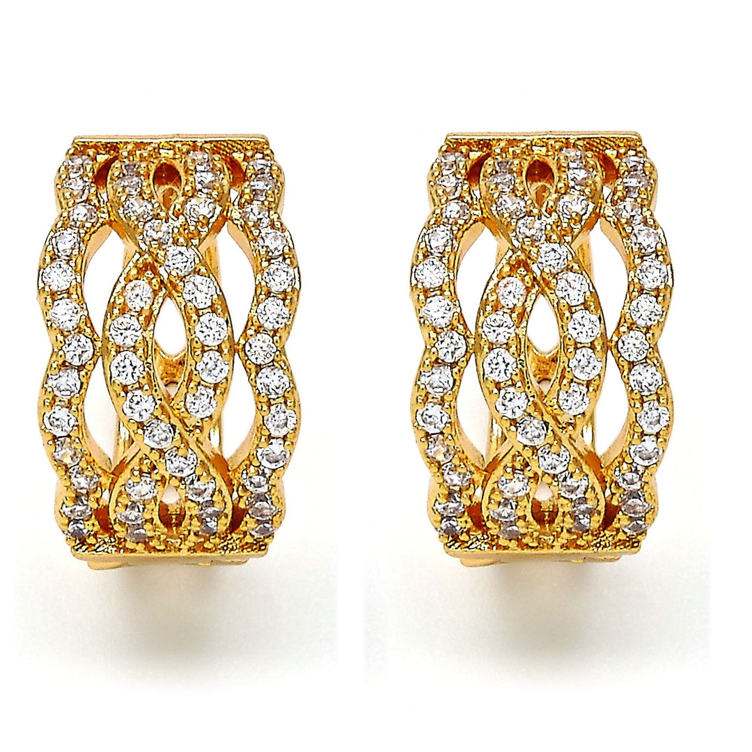 Gold Diamond Accent Earrings Image 1