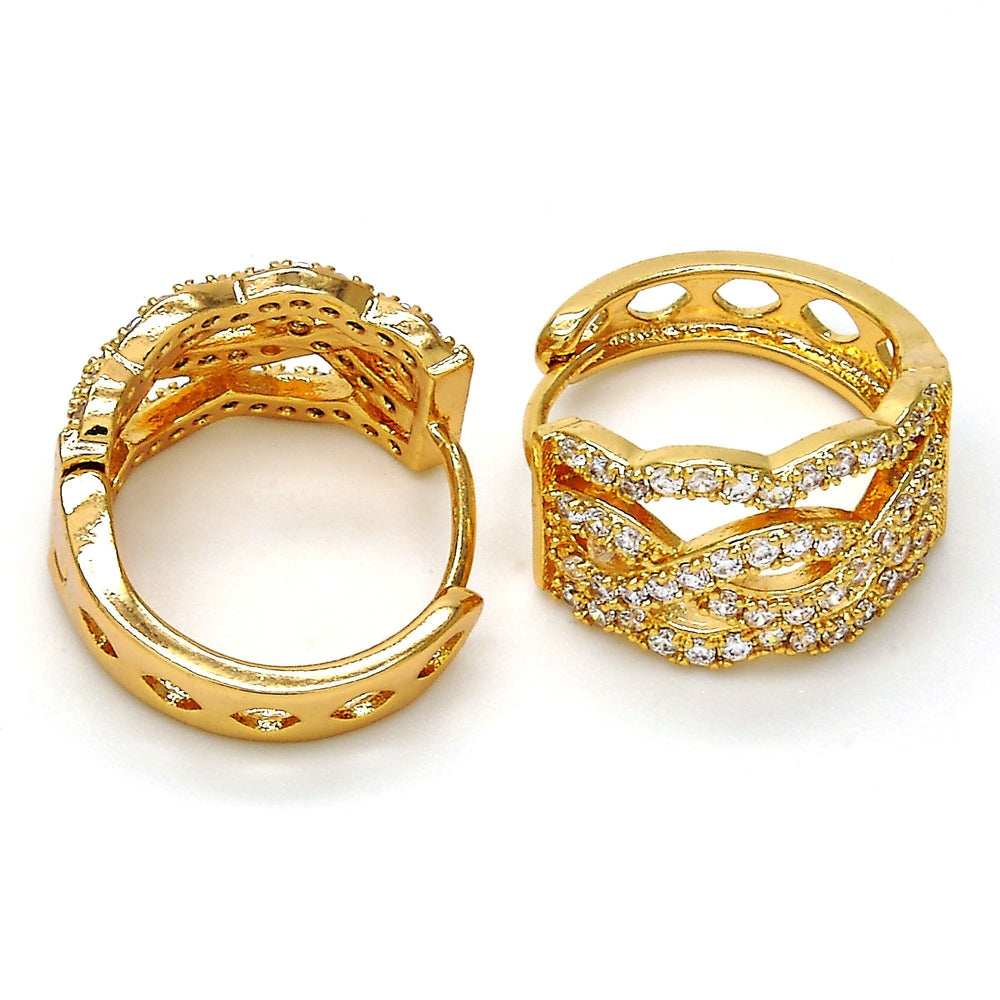 Gold Diamond Accent Earrings Image 2