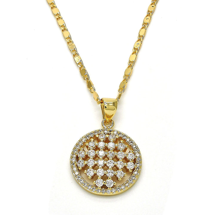 GOLD Filled High Polish Finsh  PENDANT NECKLACE WITH DIAMOND ACCENT Image 2