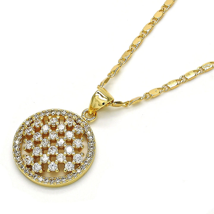 GOLD Filled High Polish Finsh  PENDANT NECKLACE WITH DIAMOND ACCENT Image 3