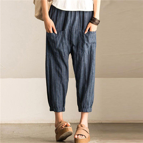 Cotton Linen Pant With Unique Pockets Image 1