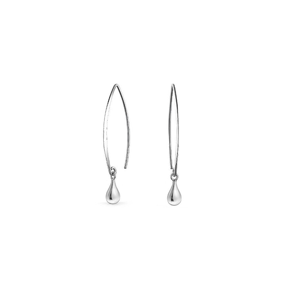 Sterling Silver Teardrop Threader Earrings Image 1