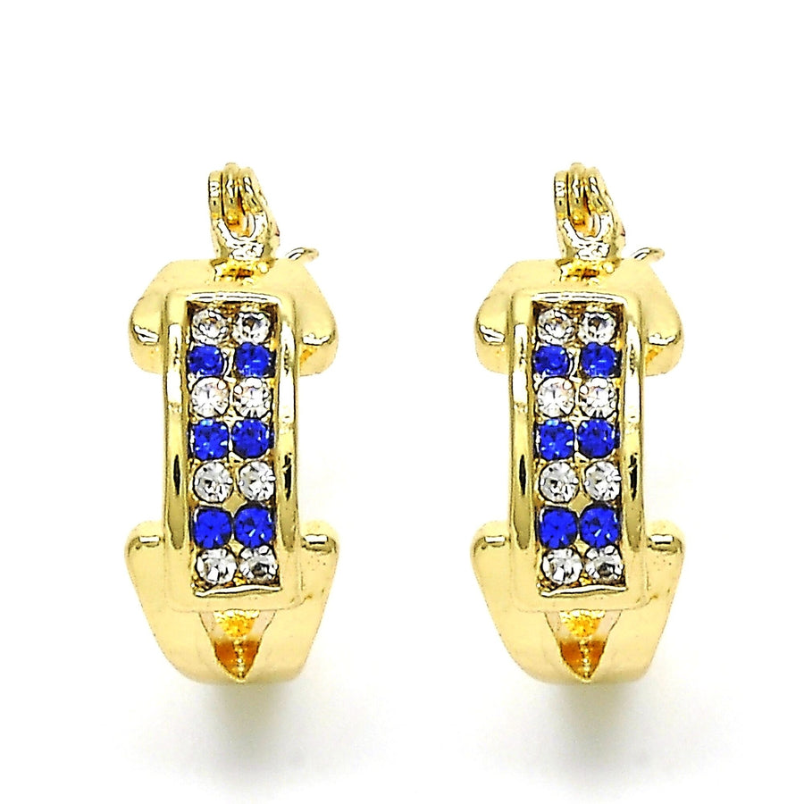 18K Gold Filled Sapphire Crystal Earring Image 1