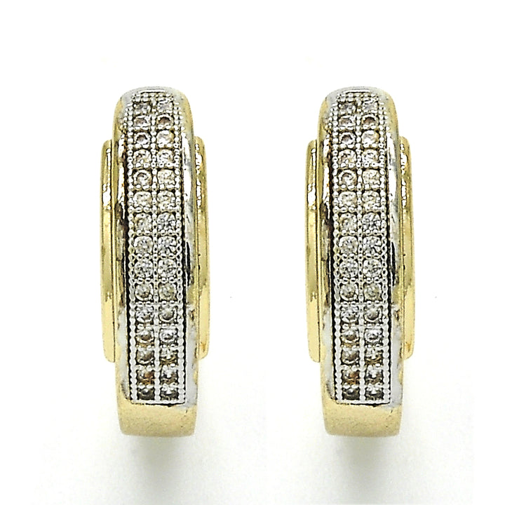 14k Gold Filled High Polish Finsh 2 TONE WITH DIAMOND ACCENT Image 1