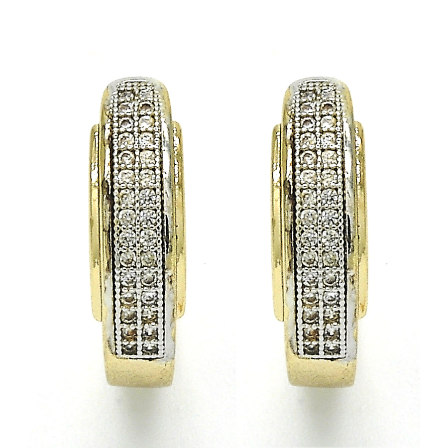 14k Gold Filled High Polish Finsh 2 TONE WITH DIAMOND ACCENT Image 1
