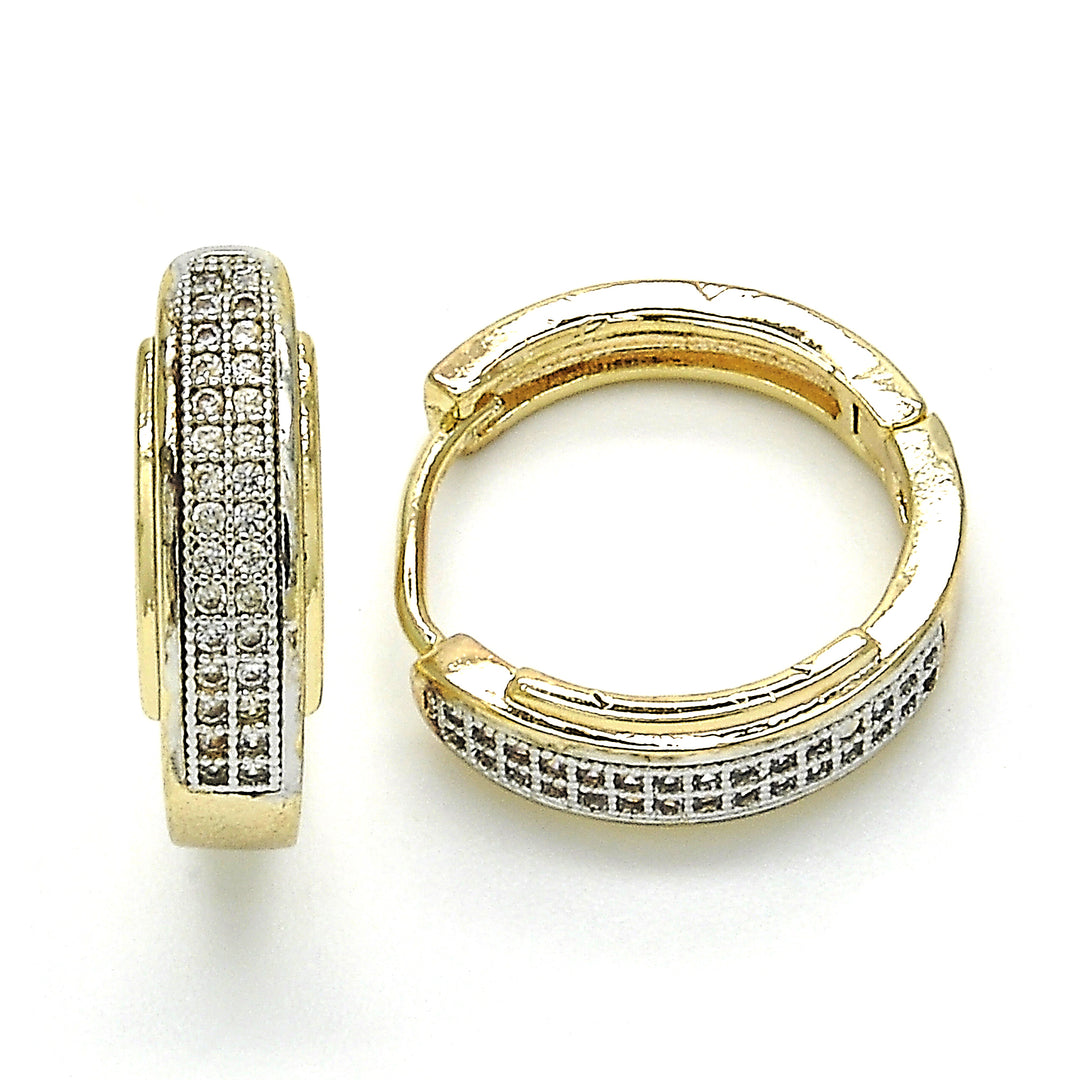 14k Gold Filled High Polish Finsh 2 TONE WITH DIAMOND ACCENT Image 2