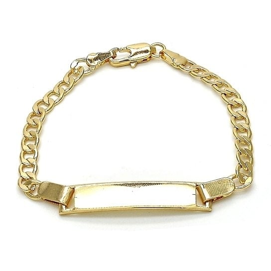 14k Gold Filled CUBAN LINK ID BRACELET 6 Image 1